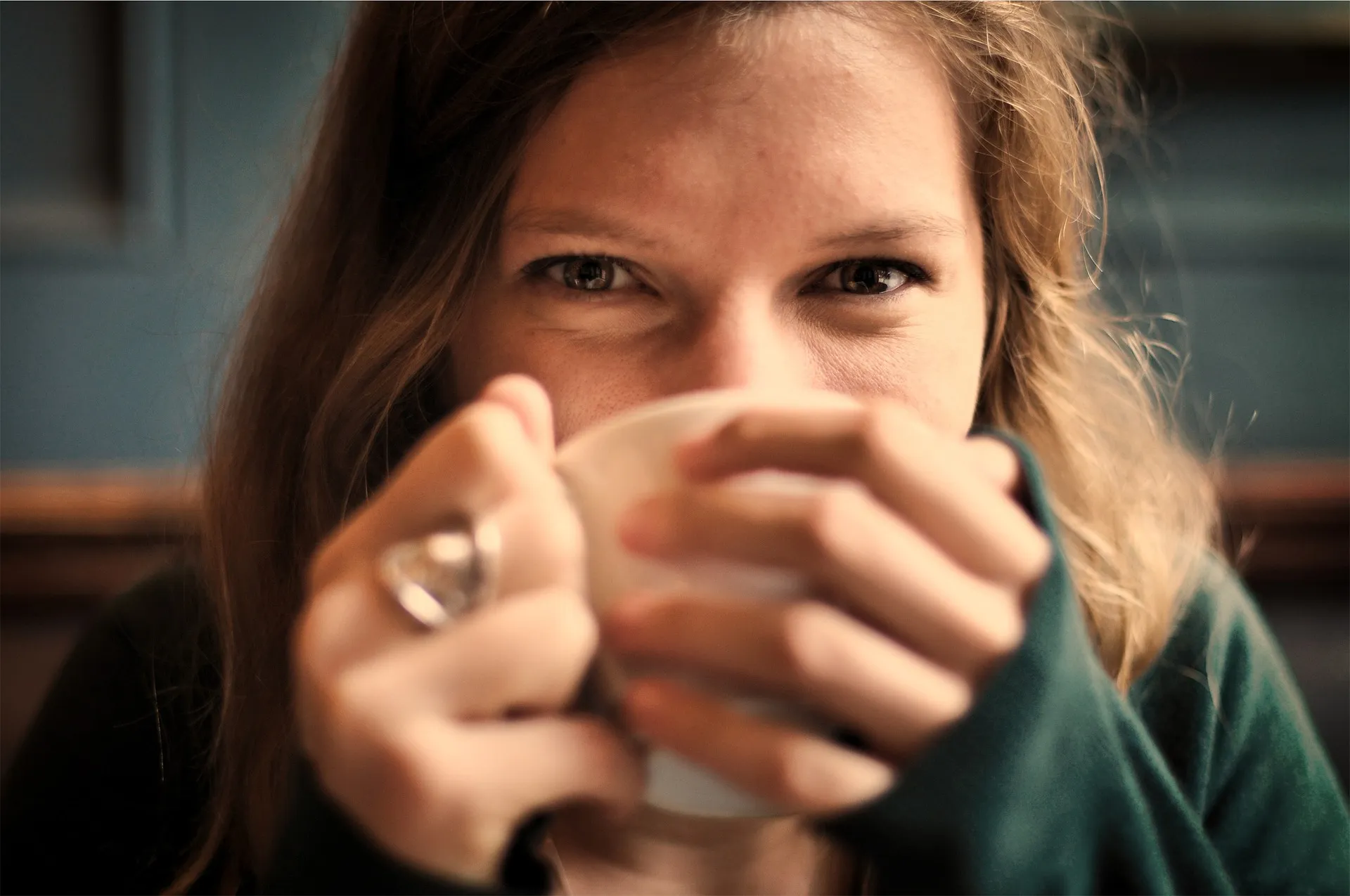 Sticka och yoga kaffekopp